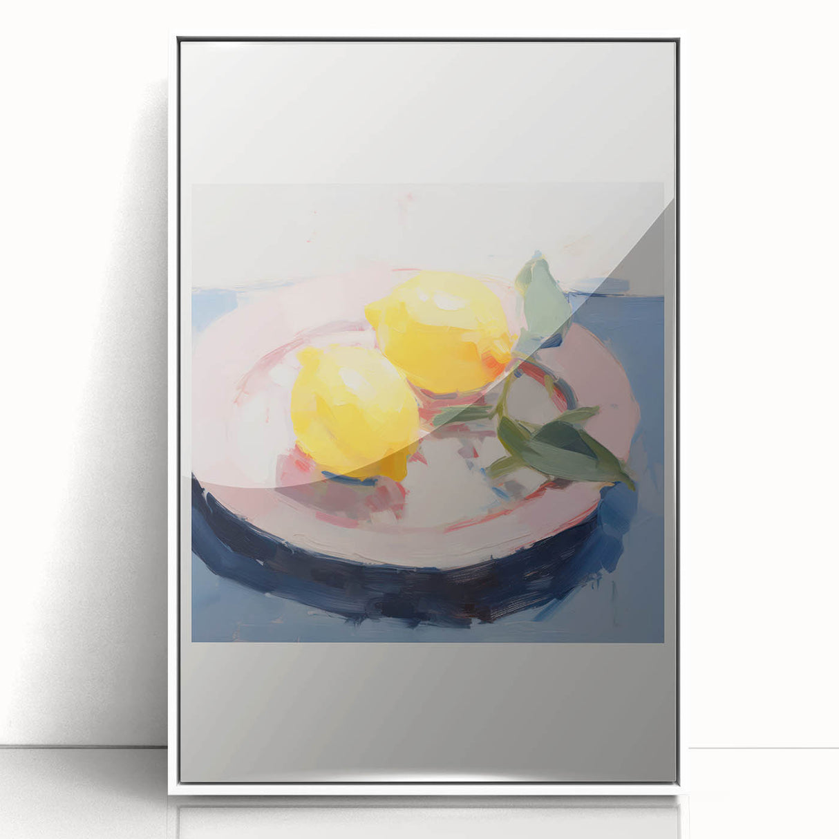 Electric Wall Art | Vibrant Lemon Still Life Modern Electric Art Canvas