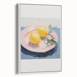 Electric Wall Art | Vibrant Lemon Still Life Modern Electric Art Canvas