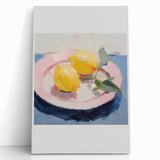 Electric Wall Art | Vibrant Lemon Still Life Modern Electric Art Canvas