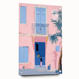 Electric Wall Art | Vibrant Pink & Blue Modern Electric House Art Canvas