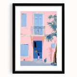 Electric Wall Art | Vibrant Pink & Blue Modern Electric House Art Canvas