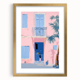 Electric Wall Art | Vibrant Pink & Blue Modern Electric House Art Canvas