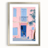 Electric Wall Art | Vibrant Pink & Blue Modern Electric House Art Canvas