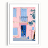 Electric Wall Art | Vibrant Pink & Blue Modern Electric House Art Canvas
