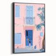 Electric Wall Art | Vibrant Pink & Blue Modern Electric House Art Canvas