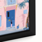 Electric Wall Art | Vibrant Pink & Blue Modern Electric House Art Canvas