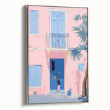 Electric Wall Art | Vibrant Pink & Blue Modern Electric House Art Canvas
