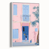Electric Wall Art | Vibrant Pink & Blue Modern Electric House Art Canvas