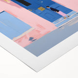 Electric Wall Art | Vibrant Pink & Blue Modern Electric House Art Canvas