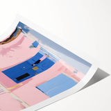 Electric Wall Art | Vibrant Pink & Blue Modern Electric House Art Canvas