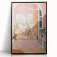 Electric Wall Art | Vibrant Dining Room Scene Modern Electric Art Canvas