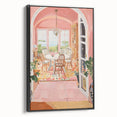 Electric Wall Art | Vibrant Dining Room Scene Modern Electric Art Canvas