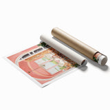 Electric Wall Art | Vibrant Dining Room Scene Modern Electric Art Canvas