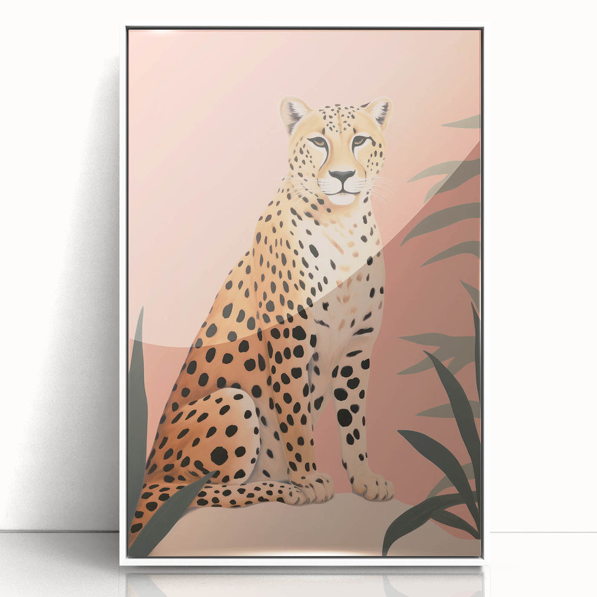 Abstract Electric Cheetah Canvas - Modern Electric Wall Art for Home