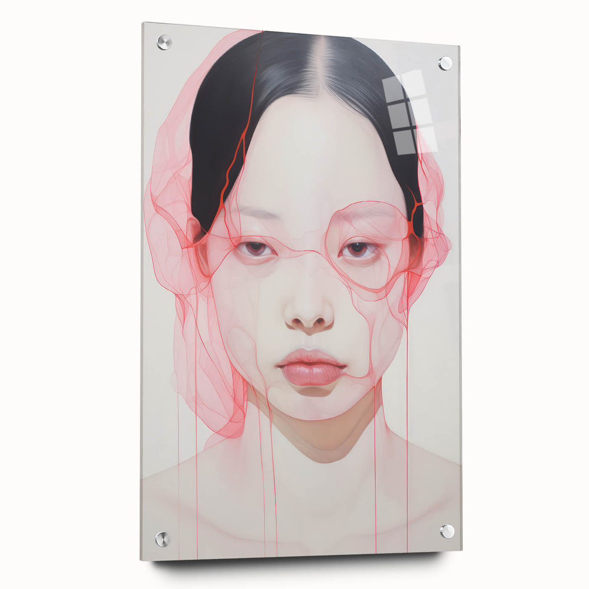 Electric Wall Art | Vibrant Abstract Portrait Modern Electric Art Canvas