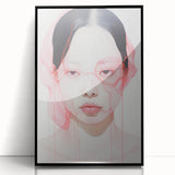 Electric Wall Art | Vibrant Abstract Portrait Modern Electric Art Canvas