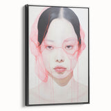 Electric Wall Art | Vibrant Abstract Portrait Modern Electric Art Canvas