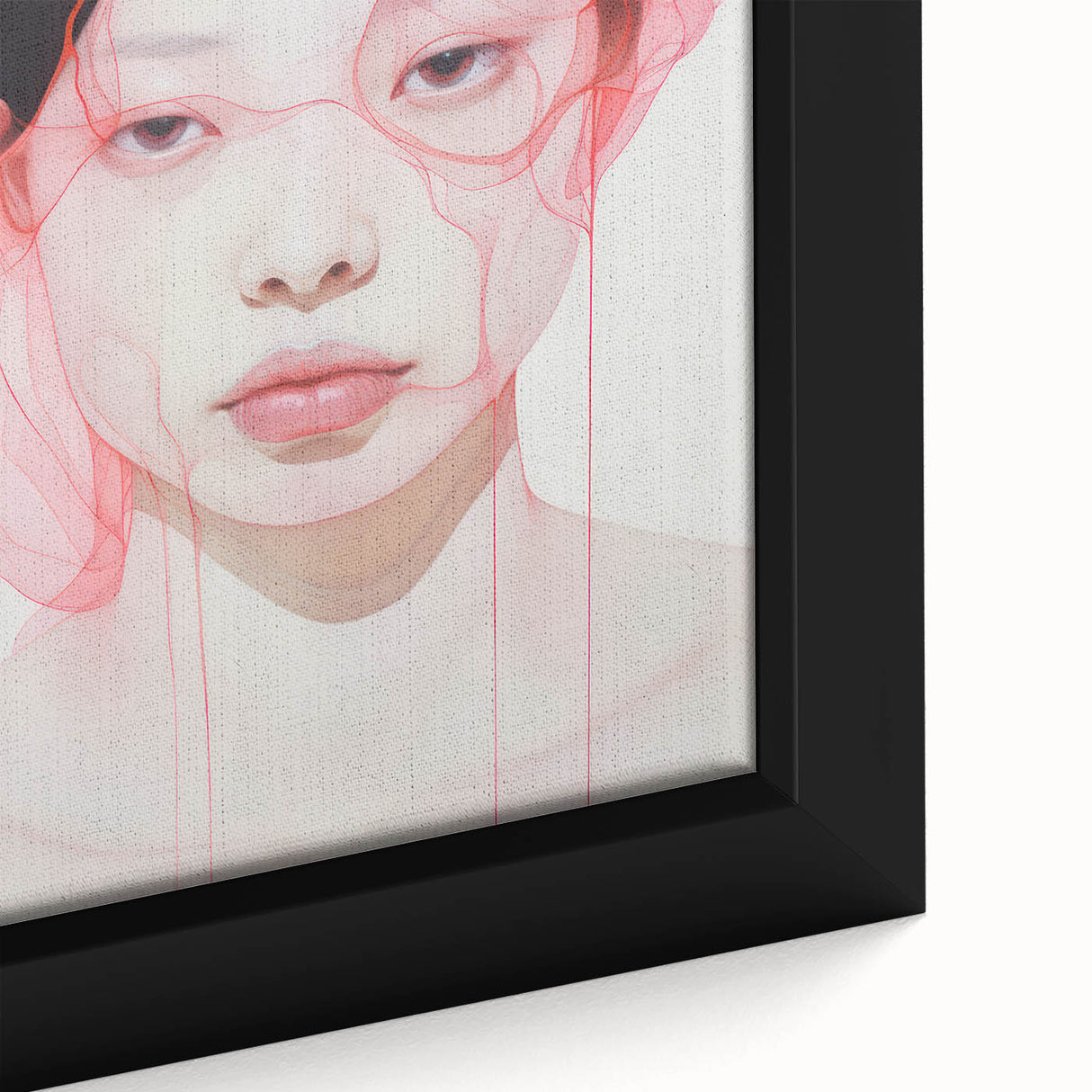 Electric Wall Art | Vibrant Abstract Portrait Modern Electric Art Canvas