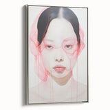 Electric Wall Art | Vibrant Abstract Portrait Modern Electric Art Canvas