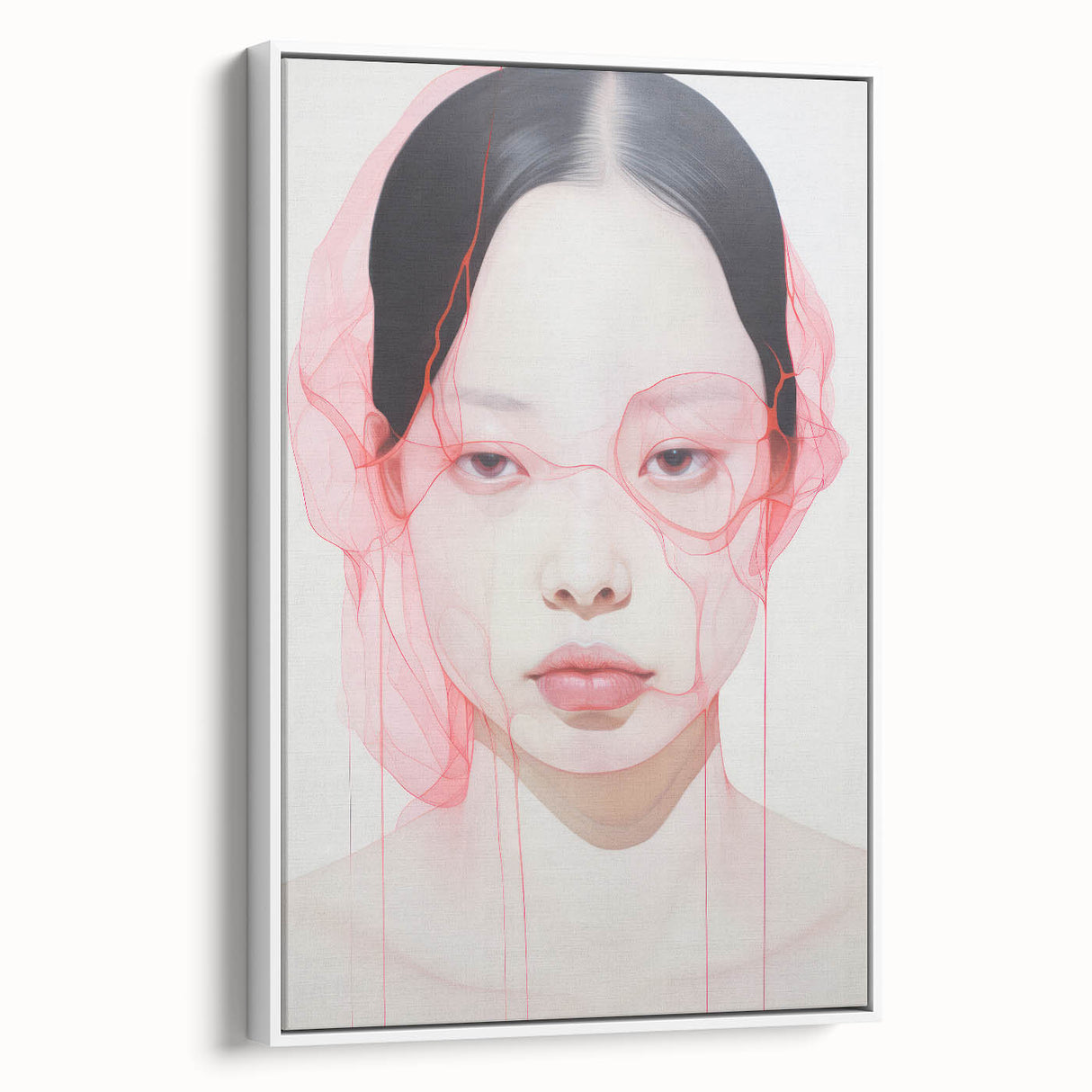 Electric Wall Art | Vibrant Abstract Portrait Modern Electric Art Canvas