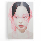 Electric Wall Art | Vibrant Abstract Portrait Modern Electric Art Canvas