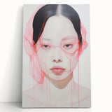 Electric Wall Art | Vibrant Abstract Portrait Modern Electric Art Canvas