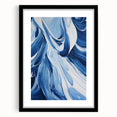 Electric Wall Art | Vibrant Abstract Blue Waves Modern Electric Art Canvas