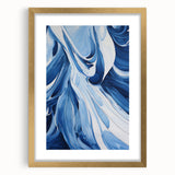 Electric Wall Art | Vibrant Abstract Blue Waves Modern Electric Art Canvas