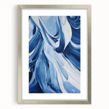 Electric Wall Art | Vibrant Abstract Blue Waves Modern Electric Art Canvas
