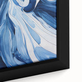 Electric Wall Art | Vibrant Abstract Blue Waves Modern Electric Art Canvas