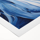 Electric Wall Art | Vibrant Abstract Blue Waves Modern Electric Art Canvas