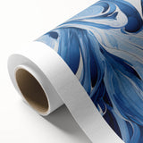 Electric Wall Art | Vibrant Abstract Blue Waves Modern Electric Art Canvas