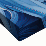 Electric Wall Art | Vibrant Abstract Blue Waves Modern Electric Art Canvas