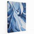Electric Wall Art | Vibrant Abstract Blue Waves Modern Electric Art Canvas