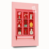 Electric Wall Art | Vibrant Floral Display Cabinet Modern Electric Art Canvas