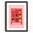 Electric Wall Art | Vibrant Floral Display Cabinet Modern Electric Art Canvas