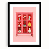 Electric Wall Art | Vibrant Floral Display Cabinet Modern Electric Art Canvas