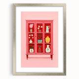 Electric Wall Art | Vibrant Floral Display Cabinet Modern Electric Art Canvas