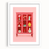 Electric Wall Art | Vibrant Floral Display Cabinet Modern Electric Art Canvas