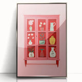 Electric Wall Art | Vibrant Floral Display Cabinet Modern Electric Art Canvas