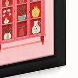 Electric Wall Art | Vibrant Floral Display Cabinet Modern Electric Art Canvas