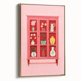 Electric Wall Art | Vibrant Floral Display Cabinet Modern Electric Art Canvas
