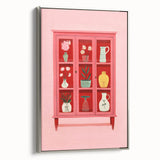 Electric Wall Art | Vibrant Floral Display Cabinet Modern Electric Art Canvas