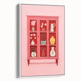 Electric Wall Art | Vibrant Floral Display Cabinet Modern Electric Art Canvas