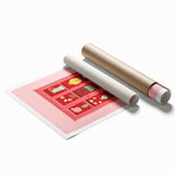 Electric Wall Art | Vibrant Floral Display Cabinet Modern Electric Art Canvas