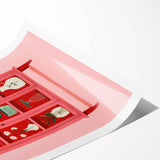 Electric Wall Art | Vibrant Floral Display Cabinet Modern Electric Art Canvas