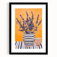 Electric Wall Art | Vibrant Lavender and Stripes Modern Electric Art Canvas