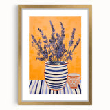 Electric Wall Art | Vibrant Lavender and Stripes Modern Electric Art Canvas