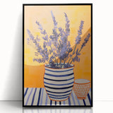 Electric Wall Art | Vibrant Lavender and Stripes Modern Electric Art Canvas