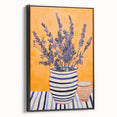 Electric Wall Art | Vibrant Lavender and Stripes Modern Electric Art Canvas